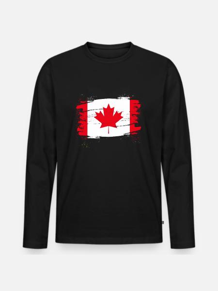 Canada - Men's Premium Organic Long Sleeve Shirt - black