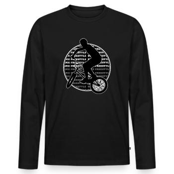 BMX - Men's Premium Organic Long Sleeve Shirt - black - Front - Nico (187cm)
