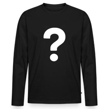 point d'interrogation - T-shirt manches longues Premium bio Homme - noir - Devant - Nico (187cm)