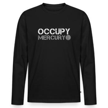 Occupy Mercury - Men's Premium Organic Long Sleeve Shirt - black - Front - Nico (187cm)