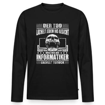 Informatiker - Männer Premium Bio Langarmshirt - Schwarz - Vorne - Nico (187cm)