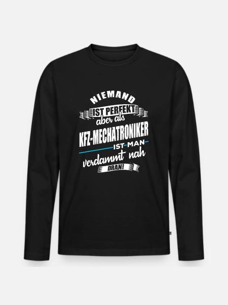 Kfz-Mechatroniker - Männer Premium Bio Langarmshirt - Schwarz