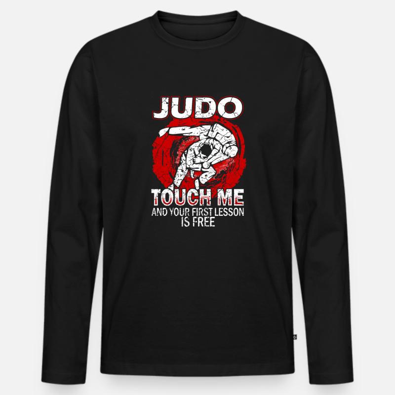 Judo - Männer Premium Bio Langarmshirt - Schwarz