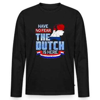 Dutch Dutch Funny - Men's Premium Organic Long Sleeve Shirt - black - Front - Nico (187cm)