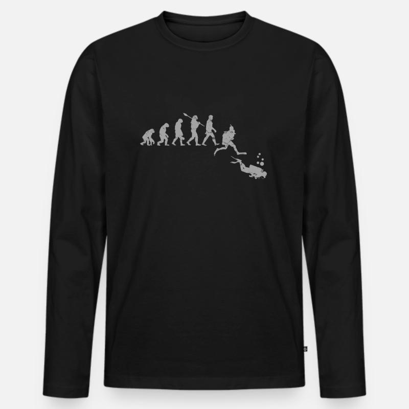 Divers evolution - Men's Premium Organic Long Sleeve Shirt - black