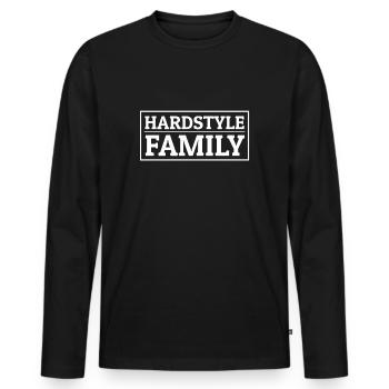 Hardstyle Merchandise Hardstyle Family - Männer Premium Bio Langarmshirt - Schwarz - Vorne - Nico (187cm)