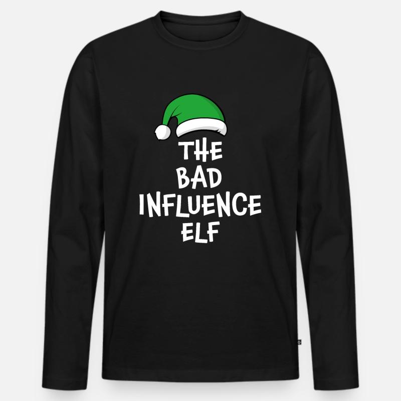 L’Elfe de la Mauvaise Influence - T-shirt manches longues Premium bio Homme - noir