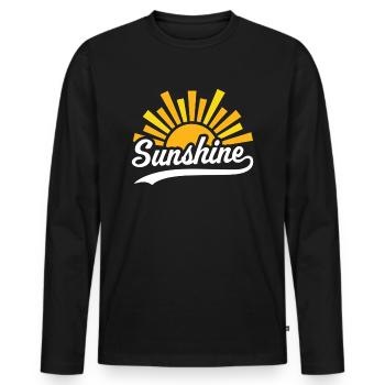 Sunshine - Men's Premium Organic Long Sleeve Shirt - black - Front - Nico (187cm)
