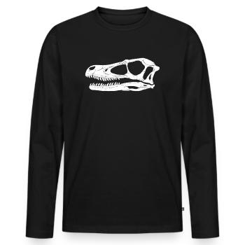 Velociraptor Fossil - Men's Premium Organic Long Sleeve Shirt - black - Front - Nico (187cm)