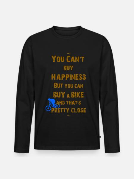 Happiness for bikers - Men's Premium Organic Long Sleeve Shirt - black