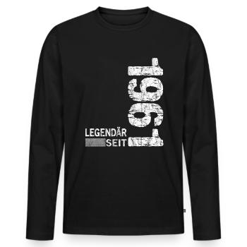 Geburtstag Geboren 1961 Mann Legendär seit 1961 - Männer Premium Bio Langarmshirt - Schwarz - Vorne - Nico (187cm)