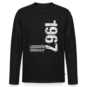 Geburtstag Geboren 1967 Mann Legendär seit 1967 - Männer Premium Bio Langarmshirt - Schwarz - Vorne - Nico (187cm)