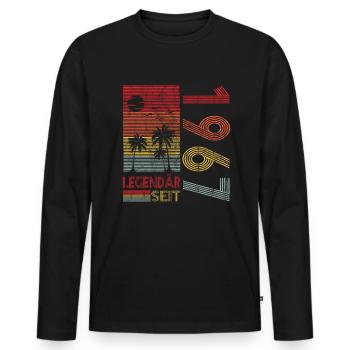 Geburtstag Geboren 1967 Mann Legendär seit 1967 - Männer Premium Bio Langarmshirt - Schwarz - Vorne - Nico (187cm)