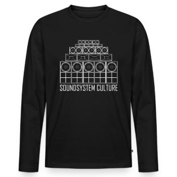 Culture du système sonore - T-shirt manches longues Premium bio Homme - noir - Devant - Nico (187cm)
