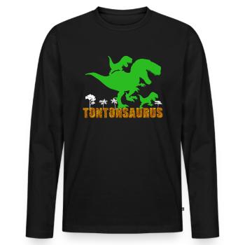 Tonton Le Meilleur Des Dinosaure Tontonsaurus - T-shirt manches longues Premium bio Homme - noir - Devant - Nico (187cm)