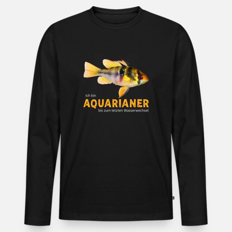 Ich bin Aquarianer... - Männer Premium Bio Langarmshirt - Schwarz
