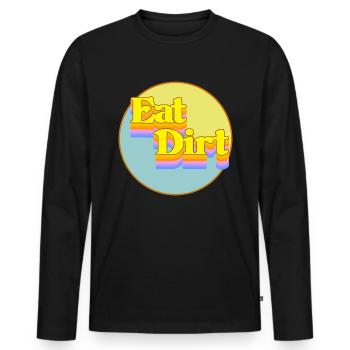 Manger de la saleté - T-shirt manches longues Premium bio Homme - noir - Devant - Nico (187cm)