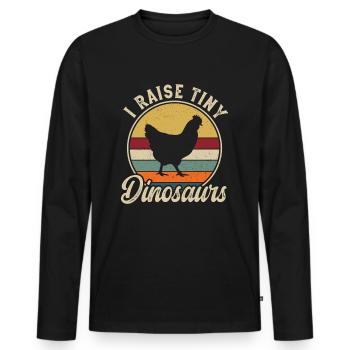 Chicken Farmer Farming Farm Chicken Lover - Men's Premium Organic Long Sleeve Shirt - black - Front - Nico (187cm)