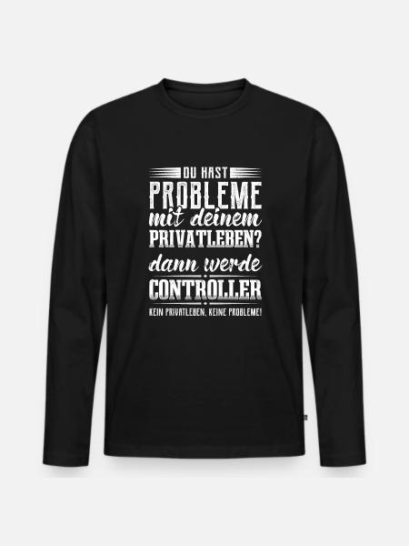 Controlling Rechnungswesen Lustig Controller - Männer Premium Bio Langarmshirt - Schwarz