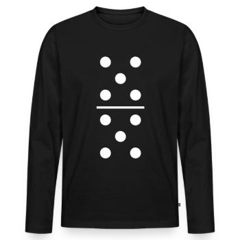 Domino group costume 5 5 Mardi Gras gift t-shirt - Men's Premium Organic Long Sleeve Shirt - black - Front - Nico (187cm)
