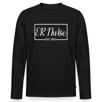 2023 Graduate Nursing Student Geschenk - Männer Premium Bio Langarmshirt - Schwarz - Vorne - Nico (187cm)