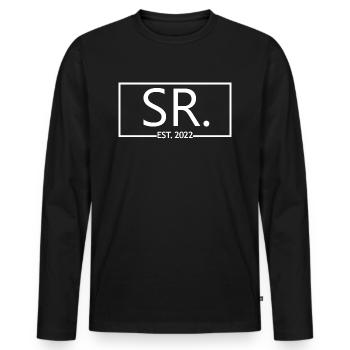 Sr. Est. 2022 Verlobung für die Hochzeitsfeier des Bräutigams - Männer Premium Bio Langarmshirt - Schwarz - Vorne - Nico (187cm)