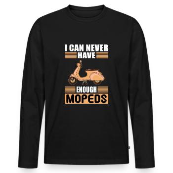 Cyclomoteurs Mobylette Mobylette Mokick Mobylette - T-shirt manches longues Premium bio Homme - noir - Devant - Nico (187cm)