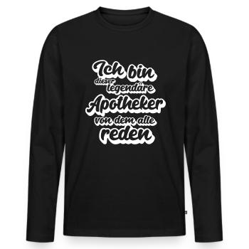 Apotheker Legende Apotheke Apothekerin - Männer Premium Bio Langarmshirt - Schwarz - Vorne - Nico (187cm)