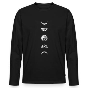 Occult Mondphase Gothic Grunge Okkult Aesthetic - Männer Premium Bio Langarmshirt - Schwarz - Vorne - Nico (187cm)