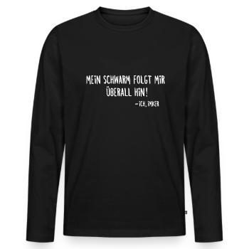 Imker Bienen Bienenzüchter Imkerei Lustig Imker - Männer Premium Bio Langarmshirt - Schwarz - Vorne - Nico (187cm)
