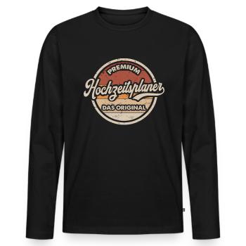 Hochzeitsplaner Original Hochzeit Planer - Männer Premium Bio Langarmshirt - Schwarz - Vorne - Nico (187cm)