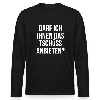 Lustiger Spruch Arrogant Witziges Spaß - Männer Premium Bio Langarmshirt - Schwarz - Vorne - Nico (187cm)