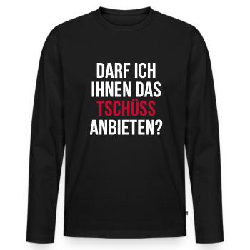 Lustiger Spruch Arrogant Witziges Spaß - Männer Premium Bio Langarmshirt - Schwarz - Vorne - Nico (187cm)