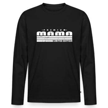 Mama Limited Edition Muttertag Lustiges Mutter - Männer Premium Bio Langarmshirt - Schwarz - Vorne - Nico (187cm)