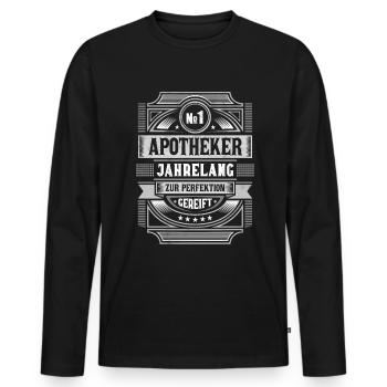 Apotheker Perfektion Apothekerin Lustiges - Männer Premium Bio Langarmshirt - Schwarz - Vorne - Nico (187cm)