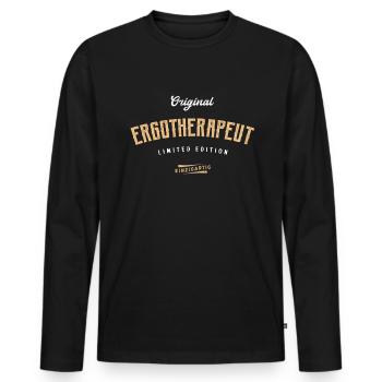 Ergotherapeut Limited Edition Ergotherapeuten - Männer Premium Bio Langarmshirt - Schwarz - Vorne - Nico (187cm)