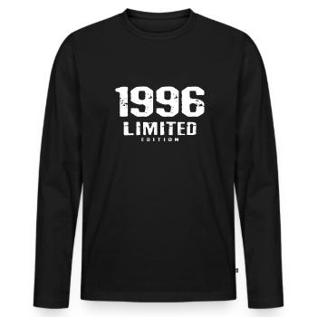 26e anniversaire Édition limitée 1996 26 ans - T-shirt manches longues Premium bio Homme - noir - Devant - Nico (187cm)