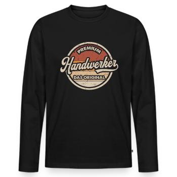 Handwerker Original Handwerk Lustiges Heimwerker - Männer Premium Bio Langarmshirt - Schwarz - Vorne - Nico (187cm)