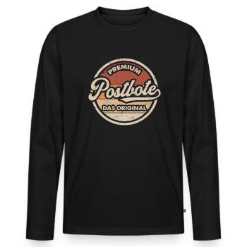 Postbote Original Paketdienst Lustiges Paketbote - Männer Premium Bio Langarmshirt - Schwarz - Vorne - Nico (187cm)
