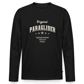 Paraglider Limited Edition Paragliding Paragliden - Männer Premium Bio Langarmshirt - Schwarz - Vorne - Nico (187cm)