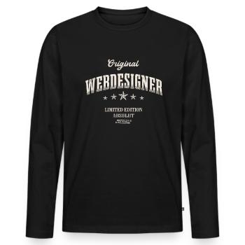 Webdesigner Limited Edition Lustiges Webdesign - Männer Premium Bio Langarmshirt - Schwarz - Vorne - Nico (187cm)