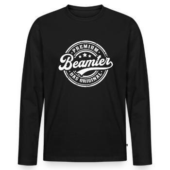 Beamter Original Beamtin Stadtverwaltung - Männer Premium Bio Langarmshirt - Schwarz - Vorne - Nico (187cm)