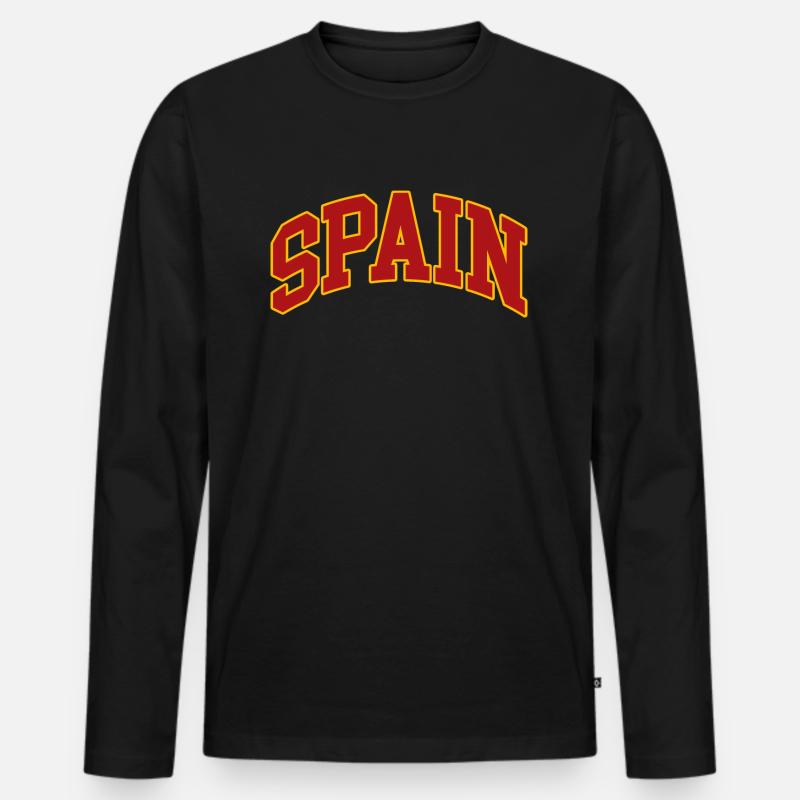 Spanien spain - Männer Premium Bio Langarmshirt - Schwarz