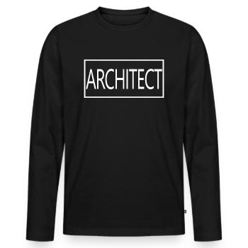 Architect Proud Graduated Architect Student - Men's Premium Organic Long Sleeve Shirt - black - Front - Nico (187cm)