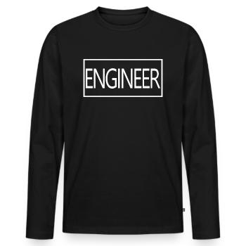 Engineer Proud Graduated Engineering Student - Men's Premium Organic Long Sleeve Shirt - black - Front - Nico (187cm)