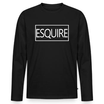 Esquire Graduated Lawyer School Student - Men's Premium Organic Long Sleeve Shirt - black - Front - Nico (187cm)