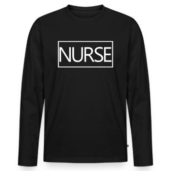 Krankenschwester-stolzes graduiertes Krankenpflege-Studenten-Geschenk - Männer Premium Bio Langarmshirt - Schwarz - Vorne - Nico (187cm)