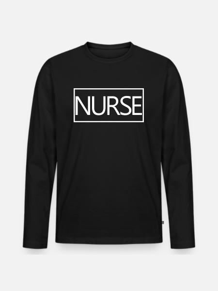 Cadeau d'étudiant diplômé en soins infirmiers fier d'infirmière - T-shirt manches longues Premium bio Homme - noir