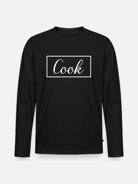 Cook Proud graduierter Kochkunststudent - Männer Premium Bio Langarmshirt - Schwarz