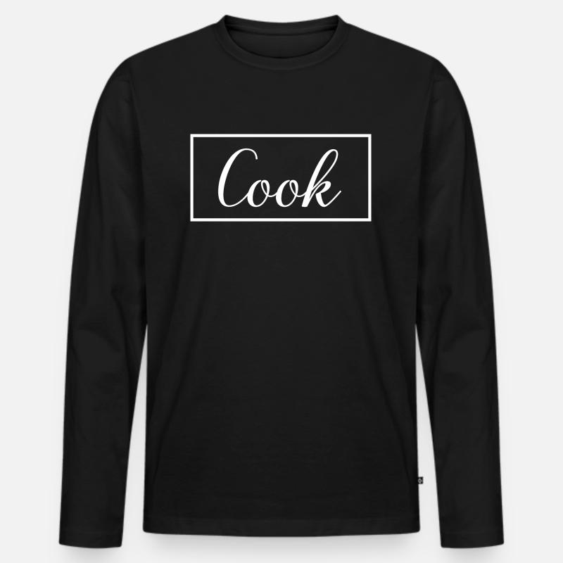 Cook Proud graduierter Kochkunststudent - Männer Premium Bio Langarmshirt - Schwarz